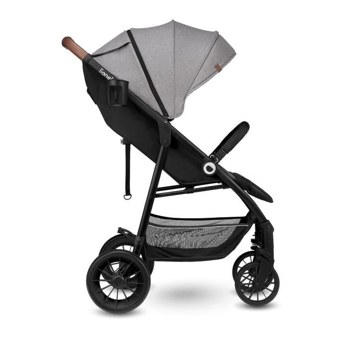 Poussette bébé compacte LIONELO Cloe - Jusqu'à 22 Kg - Système légère &  pliable - Grandes Roues - Marron - Cdiscount Puériculture & Eveil bébé