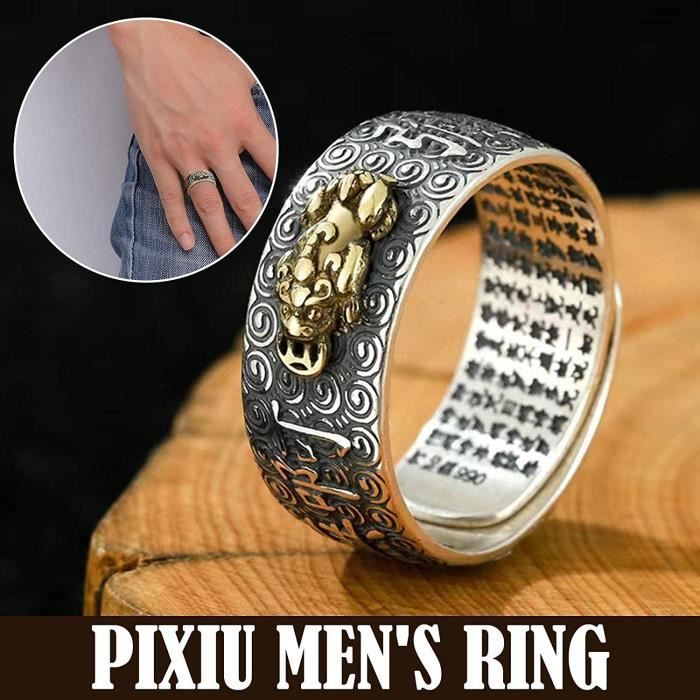 Bague vintage originale Feng Shui Amulette de protection Bague pour homme Or Bijoux reglables Pour homme xvdsgf Achat Vente bague anneau Bague vintage originale Fen Homme