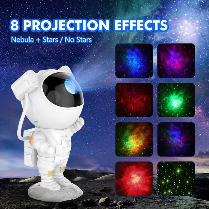 SZPACMATE Astronaute Galaxy Star Projector Starry Night Light, Projecteur  D'astronaute avec Nébuleuse, Minuterie et Télécommande, Projecteur de