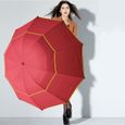 Bleu -Parapluie de Golf Double couche pour femmes et hommes, pliant, de grande taille, pour affaires, soleil et pluie, 130CM-3