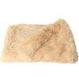 Doux chien couverture chat lit tapis longue peluche chaude Double couche moelleux profond sommeil co Leather Pink 56x36CM-3