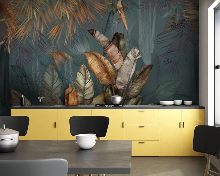 Papier Peint Panoramique 400x280cm 3D Effet style Jungle Tropical ...