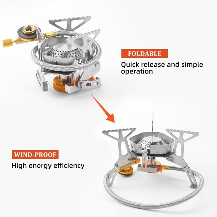Réchaud,Poêle à gaz Portable et pliable à Cassette, pour l'extérieur