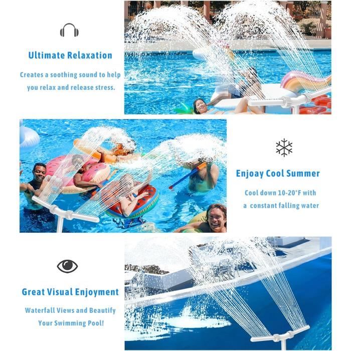 Fontaine de Piscine, Accessoires de Piscine à Double Jet Fontaine de ...