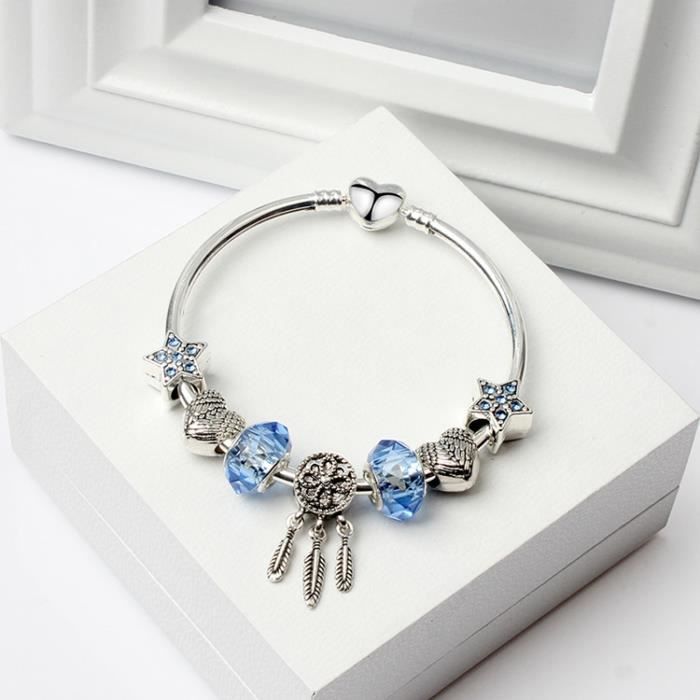 Bracelet Charms Pandora Style Femme capteur de reves Argente Argente Achat Vente charm s Bracelet Charms Pandora Style Femme capteur de reves Argente Femme Adulte Metal Argente Oxyde de zirconium