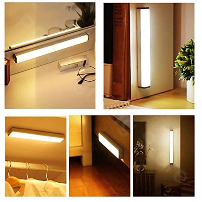 Lampe LED sans fil avec détecteur de mouvement, rétro éclairage pour  placard, cuisine, chambre à COLD WHITE 40LED-30CM 3PCS - Cdiscount Maison