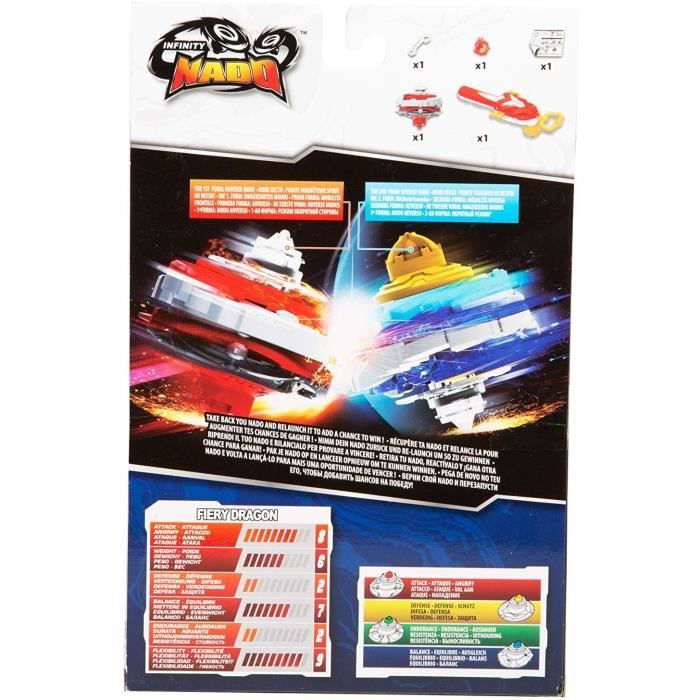 Infinity Nado V Toupie De Combat – Non-Stop Battle Deluxe Ares Wings – Double Pointe, Anneaux Métal, Lanceur Magnétique Réversible – Dès 5 Ans