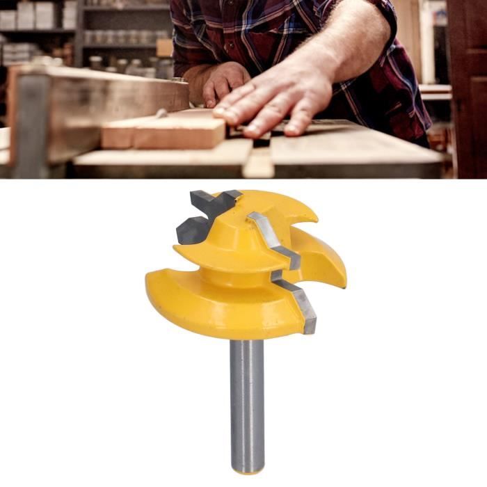 TMISHION Mèche de toupie à onglet de verrouillage Serrure à onglet mèche  coupe-bois à 45 degrés pour le travail du bois outils - Cdiscount Bricolage