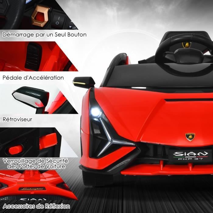 Lamborghini Sián FKP 37 / Voiture électrique pour enfants / Rose / Avec