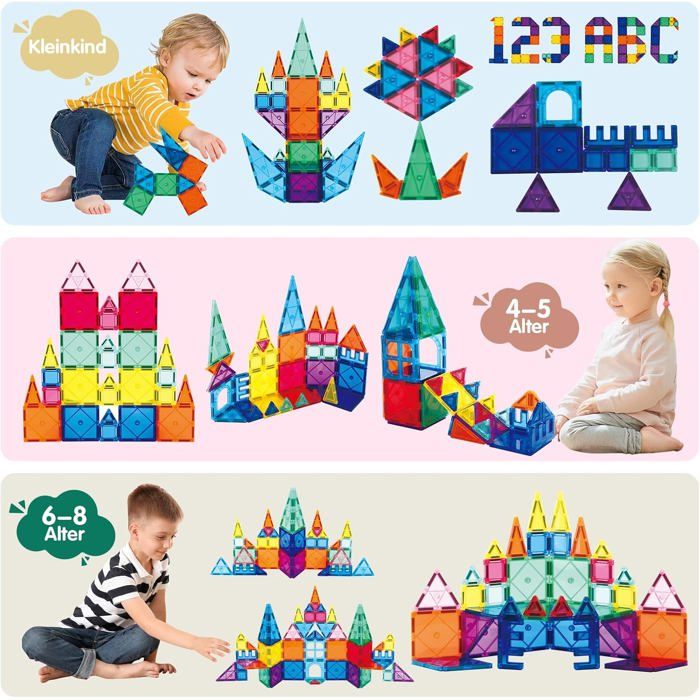 Jvchengxi Blocs Magnétiques 75 Pièces Avec Sphères Et Rails – Jouet STEM 3D Pour Apprendre En S'amusant, Cadeau Créatif Pour Enfants 3-12 Ans !