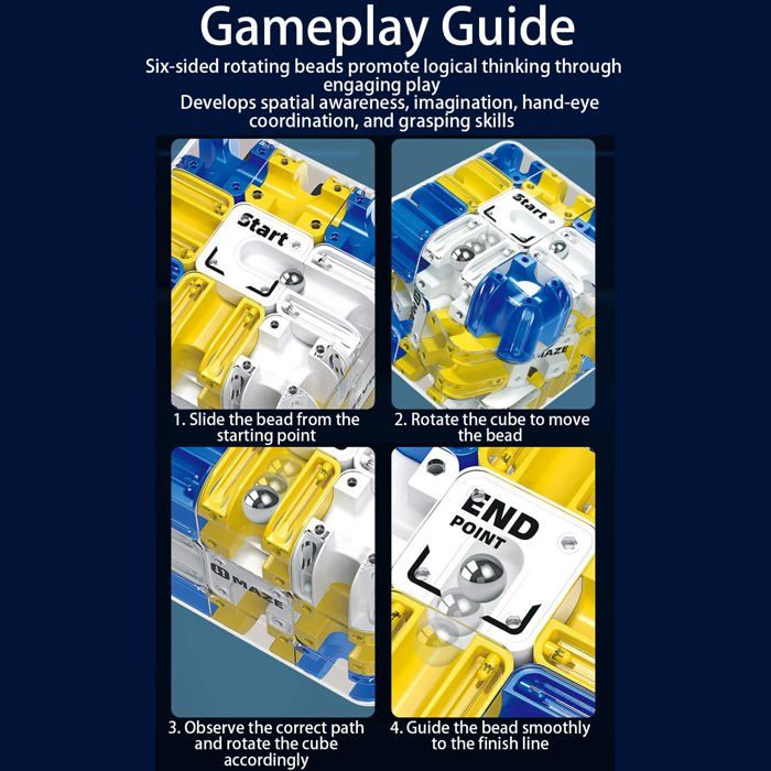 Labyrinthe à bille magnétique : jeu éducatif pour enfants Labyrinthe à bille magnétique : jeu éducatif pour enfants