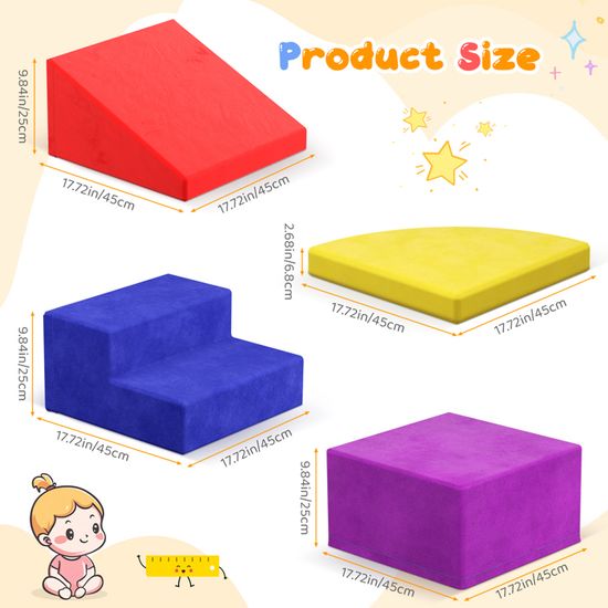 HOMCOM 6 blocs de construction en mousse XXL jouets éducatifs parcours motricité enfant certifiés normes EN71 1 2 3 obstacle mousse EPE à partir de 125,90 € (juillet 2026