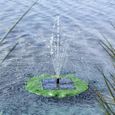 Pompe de fontaine solaire flottante - HI - Feuille de lotus - Electrique - Vert - Fontaine sculpture/statut-0