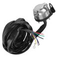 connecteur de remorque Prise de câblage de prise de remorque européenne à 7 broches câble de 2 m - Omabeta - Cuivre + Aluminium-0