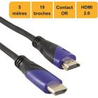 ARCOTEC Câble HDMI 2.0 High Speed 5m Full HDTV 4K