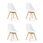Lot de 4 chaises scandinaves blanches - Bjorn - DESIGNETSAMAISON