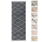 Tapis Shaggy - TESSO LIVING - 80x300 cm - Anthracite - Poils Longs Extra Doux