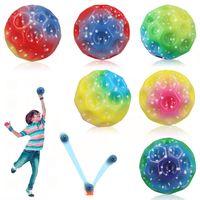 TTLIFE Astro Jump Ball, Moon Galaxy Ball, Lot de 6 balles rebondissantes en caoutchouc 7 cm pour enfants et adultes d'anniversaire