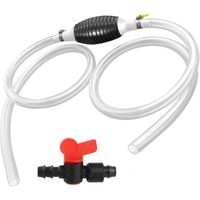 Pompe manuelle à eau,Pompe pour essence gaz huile carburant avec 2 tuyaux de siphon résistants en PVC avec collier de serrage