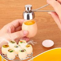 Petit ustensile,Séparateur d'œufs Gadgets de cuisine AIA99 Ouvreur d'œufs en acier inoxydable, outils de coupe coquille, casse œufs