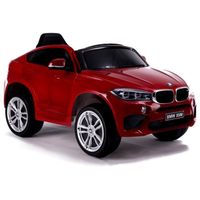 Voiture électrique pour enfants BMW X6M Peint en rouge, Télécommande 2,4 GHz , Motor: 4 x 45W, Siège en similicuir (LE3286)