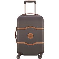 DELSEY - Valise trolley cabine rigide - Chocolat - taille S - V : 39.41 L - 55 x 35 x 25 cm