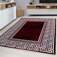 Parma Laby tapis poils ras rectangle 80x150cm rouge