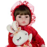 RUMOCOVO® Jolie poupée princesse Reborn, 60 cm, corps réaliste, en tissu vinyle doux, pour cadeau de la journée des enfants