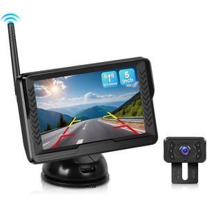 Kit Caméra De Recul Sans Fil 7" AHD 1080P - Écran LCD Et Caméra Étanche IP68 Pour Voiture