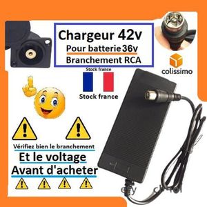 CHARGEUR DE BATTERIE Chargeur Velo 42v RCA pour vélo electrique chargeu