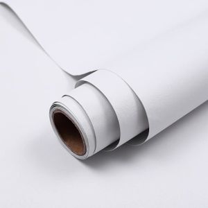 PAPIER PEINT Papier Adhesif Pour Meuble Blanc Matte 60X600Cm Fi