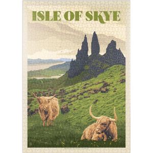 PUZZLE Écosse : Isle Of Skye, Affiche Vintage - Premium 1