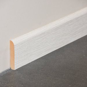 PLINTHE PVC Plinthe MDF Pin blanc - Longueur 2 m - 80 x 14 mm