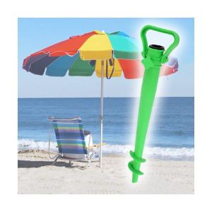 Sekey Support de Parasol pour Plage Sable ou Terre Pieds de Parasols,Pieds de Parasol de Plage /à h/élice /à Visser dans Le Sable,Pied Parasol Sable Rouge