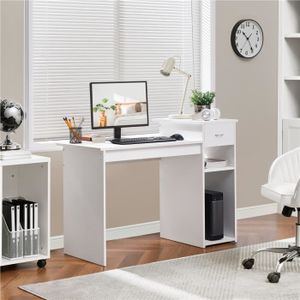 MILL - Bureau d'ordinateur Blanc 80x50x75 cm Aggloméré - Cdiscount Maison