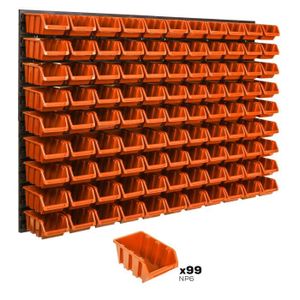 PORTE-OUTILS - ETUI Lot de 99 boîtes S bacs a bec orange pour système 
