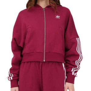 SWEATSHIRT Sweat Zippé Rose Femme Adidas Hoodie