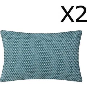 Housse De Coussin Bleu Canard Achat Vente Pas Cher