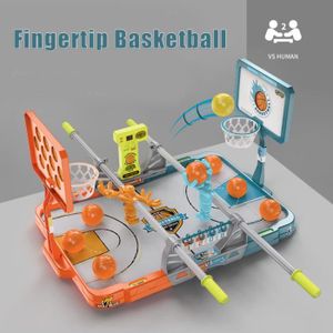 PANIER DE BASKET-BALL Jouet de basket-ball double de bureau, jouet de tir,  avec 10 balles, jouet interactif parent-enfant