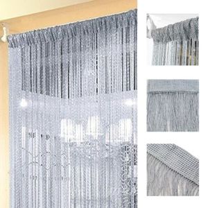 1 Rideau à Fils Paillettes 90x240cm Blanc Achat Vente