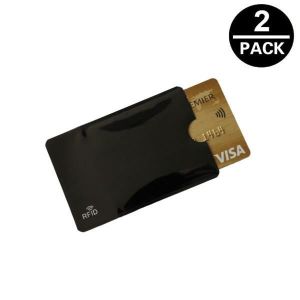 Etui carte bancaire anti piratage cuir noir Cdiscount