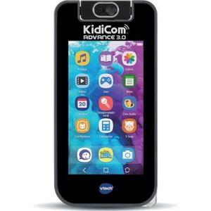 TÉLÉPHONE JOUET VTECH - KidiCom Advance 3.0 - Noir - Fonctionnalités High-Tech - 6-12 ans