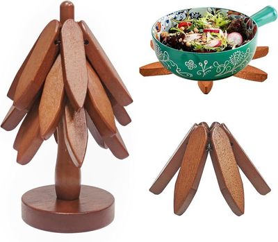 Dessous de plat en forme d'arbre, ensemble de plateaux chauds, décoration de