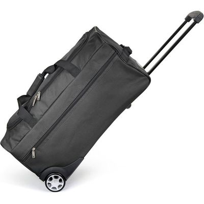 KINSTON Sac De Voyage Trolley Gris - Bagage à Roulettes 2 En 1 Avec Canne Télescopique