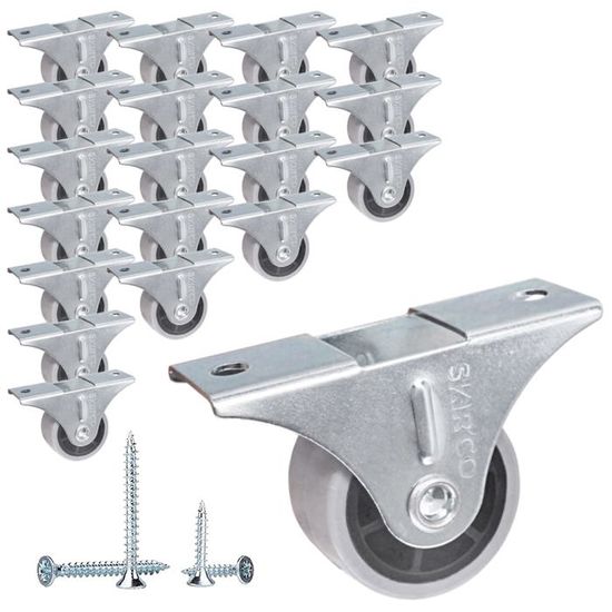 Lot Roulettes Pivotantes 35 Mm Transparentes PU – Axe Fileté M8/M10 (15/25 Mm) – Silencieuses, Robustes Pour Meubles Maison & Bureau