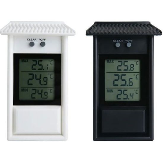 SCS Sentinel DigiThermo HCN0062 Termometro Digitale Interno/Esterno - Portata 60m, 433 MHz, Display Doppio Con Min/Max, Bianco, Per Casa E Serra