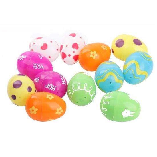 Œufs de Pâques - Dioche - 12 pièces - Remplissables - Couleurs variées Œufs de Pâques - Dioche - 12 pièces - Remplissables - Couleurs variées