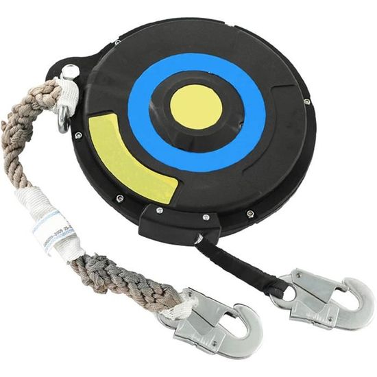 Ligne De Vie Auto-rétractable 10 Mètres - Dispositif Anti-chute Portable, Capacité 150 Kg, Double Verrouillage - Pour Travaux En Hauteur