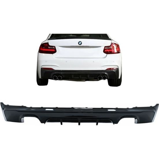 Europetuning - Diffuseur Double Sortie Gauche Noir Brillant Compatible BMW Série 3 E92 E93 Pack M3