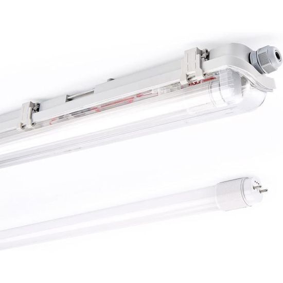 Lampe LED étanche IP65 Pour Pièce Humide - 40 à 150 Cm - Idéale Salle De Bain, Cave, Atelier - Anten